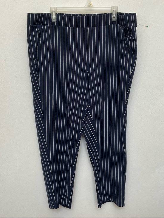 torrid Pants - Studio By Torrid Navy, White Pinstripe Pull On Relax Taper Pants Size 3T Office